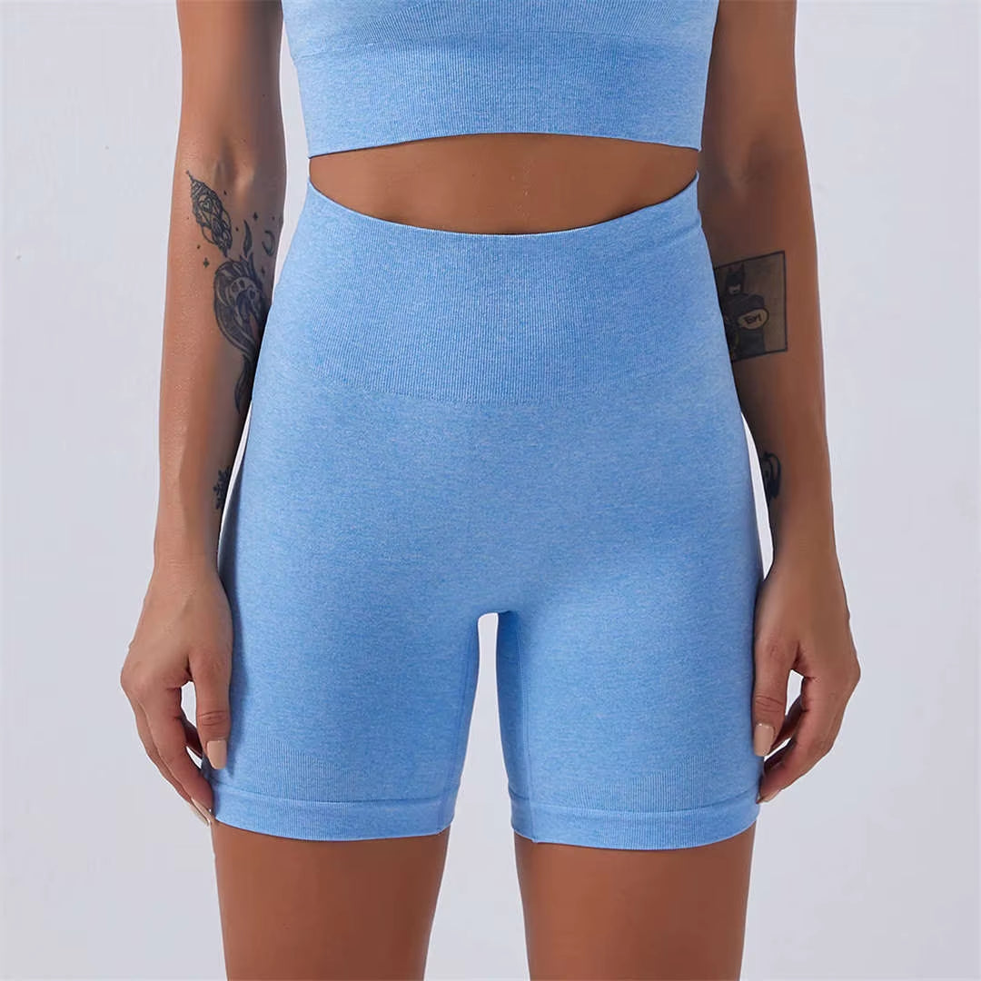Sportswear Top 2Pcs Yoga Set Women Yoga Suit Short Sleeve High Waist Leggings Gym Quick Dry Yoga Wear Energy Fitness Suit A012