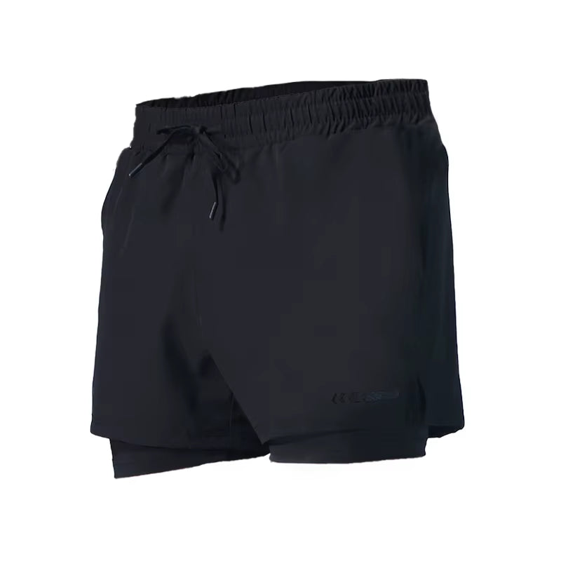 Men's 2-in-1 Quick-Dry Sports Running Shorts for Jogging, Fitness, Soccer Training, Track and Field, and Marathon Events
