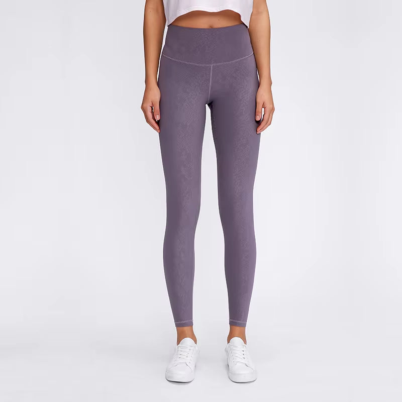 Women's High Waist Leopard Print Yoga Pants - Naked-Feel Fitness Leggings for Gym and Sports