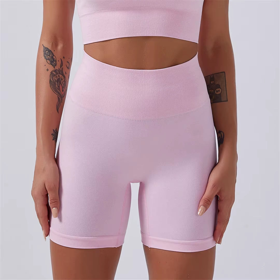Sportswear Top 2Pcs Yoga Set Women Yoga Suit Short Sleeve High Waist Leggings Gym Quick Dry Yoga Wear Energy Fitness Suit A012